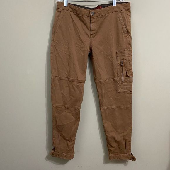 7 For All Mankind Sz 29 Cropped Maggee Pant Jean Ginger AN6221981 Toffee - Picture 3 of 9